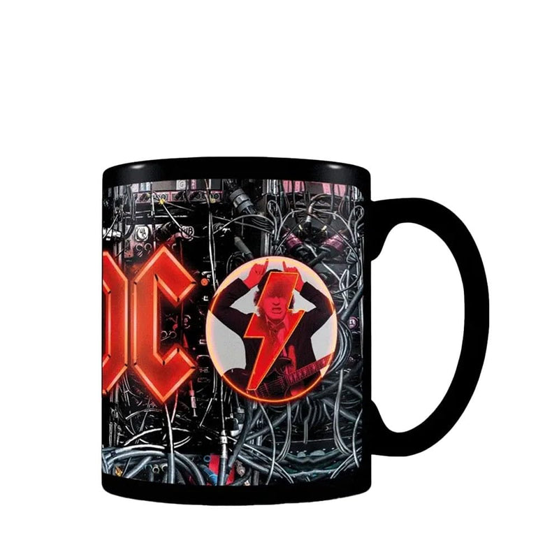 Tazza AC/DC che cambia calore – Tazza ufficiale AC/DC in ceramica con design attivato dal calore, iconico logo della band rivelato con calore, perfetta per i fan, ideale per bevande calde, ideale per