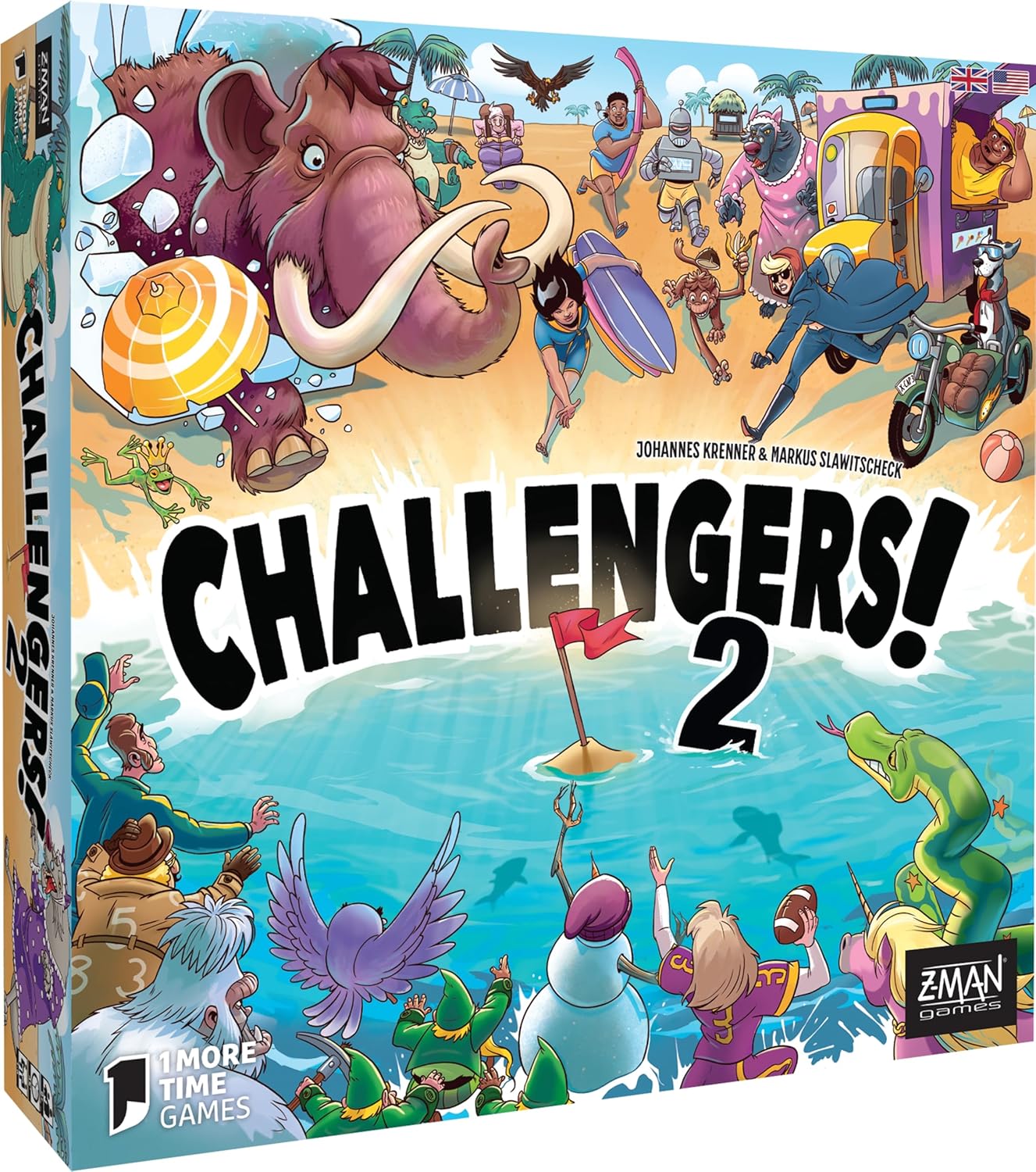 Z-Man Games | Challengers! Beach Cup | Board Game | Ages 8+ | 1-8 Players | 45 Minutes Playing Time