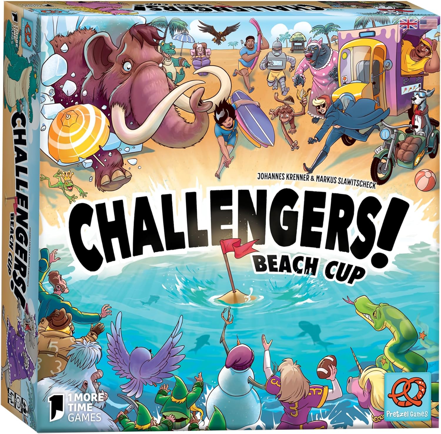 Z-Man Games | Challengers! Beach Cup | Board Game | Ages 8+ | 1-8 Players | 45 Minutes Playing Time