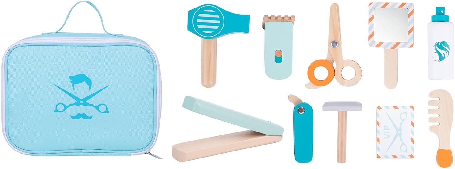 Wooden Little Hairdresser Play Set, Pretend Play Toy, Ages 3+, with Carry Case, 420g