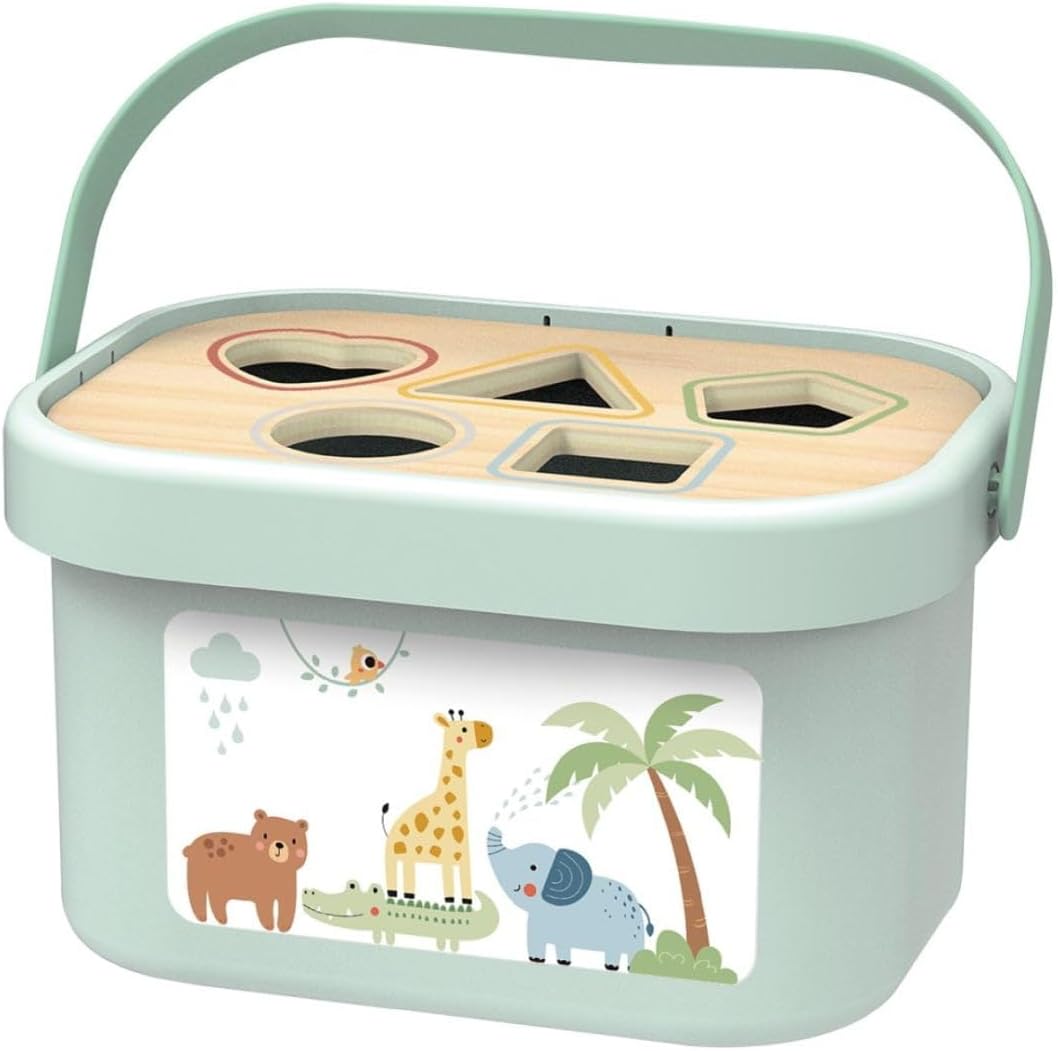 Wooden 3 in 1 Push Pull Toy, 12 Months+, Shape Sorter and Stacker Set, 920g