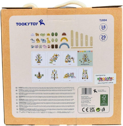 Wooden Stacking Animals Toy Playset, 18 Months+, 600g