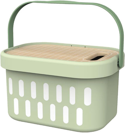 Wooden Cutting Food Set, Pretend Play Toy, Ages 3+, with Storage Basket, 1.1 kg
