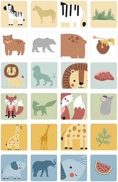 Tooky Toy Stacking Tower Animals - Wooden Stacking Game Made of Beech Wood, Educational Toy from 3 Years