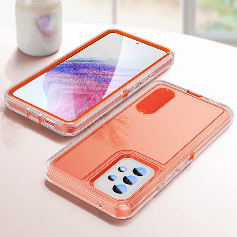 Heavy Duty Three Layer Protection Case for Samsung Galaxy A53 A 53 5G S22 Ultra S 22 Plus S22ultra Anti-Falling Back Cover,orange,for Galaxy S22 Plus