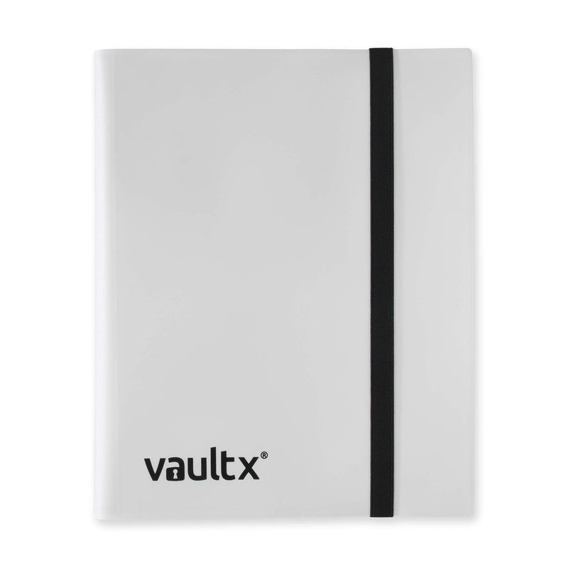 Vault X 9 Pocket Trading Card Strap Binder, 360 cards, Standard, 20 Side-Loading Pages, Folder for Collectible Card Games, Sports, TCG (White