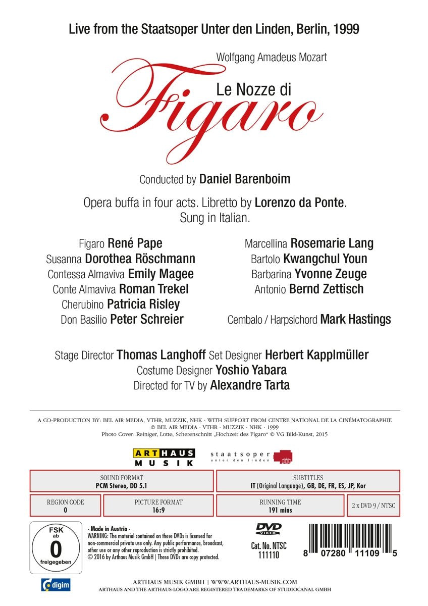 Mozart: Le Nozze Di Figaro