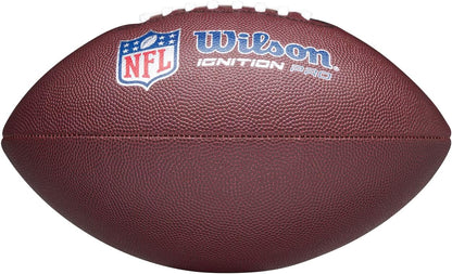 Wilson Pallone da Football NFL Ignition Pro Eco, In Pelle Composita con Tecnologia Pressure Lock, Marrone, Misura Ufficiale