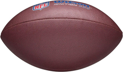 Wilson Pallone da Football NFL Ignition Pro Eco, In Pelle Composita con Tecnologia Pressure Lock, Marrone, Misura Ufficiale