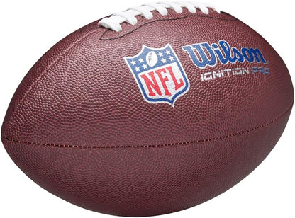 Wilson Pallone da Football NFL Ignition Pro Eco, In Pelle Composita con Tecnologia Pressure Lock, Marrone, Misura Ufficiale