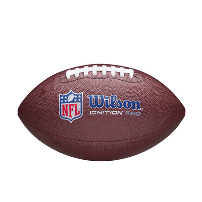 Wilson Pallone da Football NFL Ignition Pro Eco, In Pelle Composita con Tecnologia Pressure Lock, Marrone, Misura Ufficiale