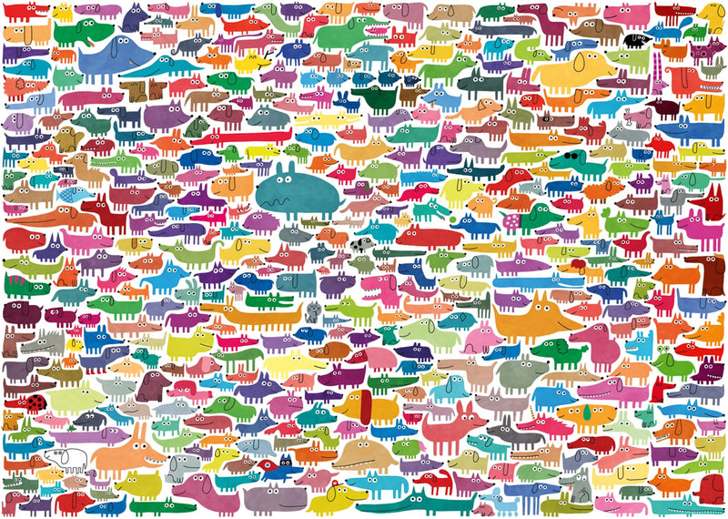 Ravensburger 387 Dogs & One Cat groot formaat 300 stukjes puzzel voor volwassenen