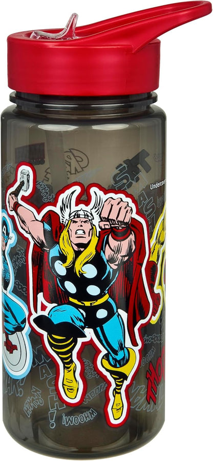 Scooli – Avengers set voor kinderen: snackbox + drinkfles, perfect voor school/kleuterschool, vanaf 4 jaar, licht en veilig kunststof