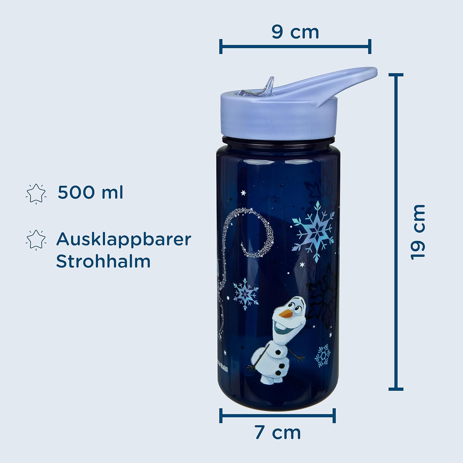 Scooli – Frozen set voor kinderen: snackbox + drinkfles, perfect voor school/kleuterschool, vanaf 4 jaar, licht en veilig kunststof