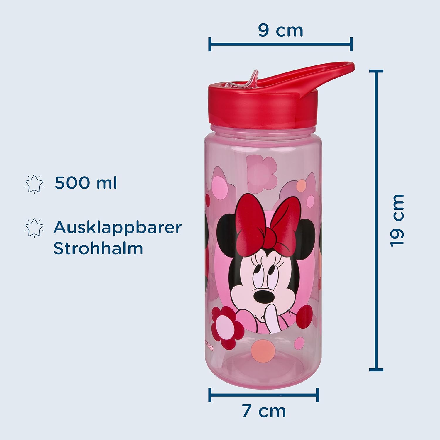 Scooli – Minnie Mouse set voor kinderen: snackbox + drinkfles, perfect voor school/kleuterschool, vanaf 4 jaar, licht en veilig kunststof