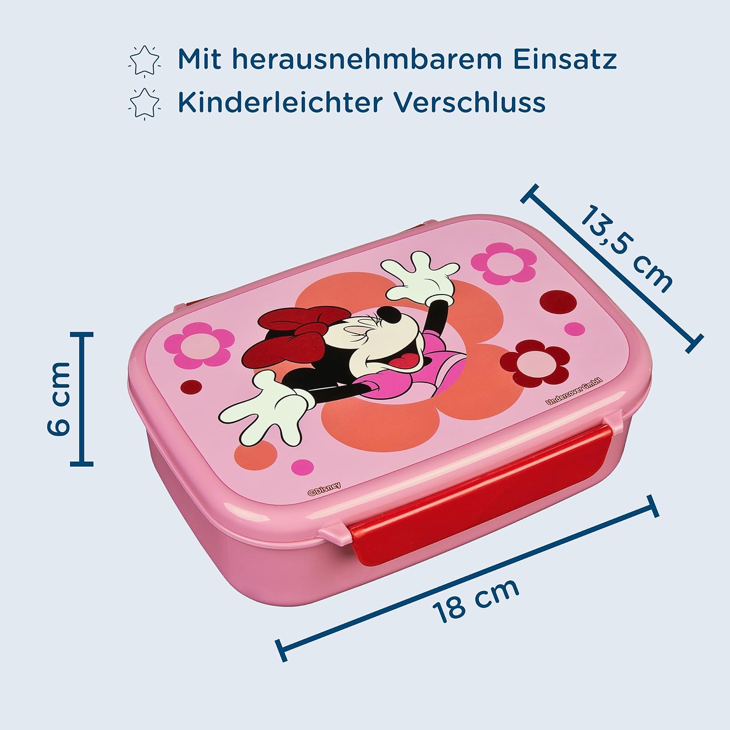 Scooli – Minnie Mouse set voor kinderen: snackbox + drinkfles, perfect voor school/kleuterschool, vanaf 4 jaar, licht en veilig kunststof