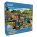 Gibsons River Retreat Puzzle, 500 Teile, schönes buntes Kunstwerk, Kanalboote, nostalgisch, nachhaltig, für Erwachsene, Teenager, hochwertiges 100% recyceltes Brett, tolles Geschenk | Gibsons Games