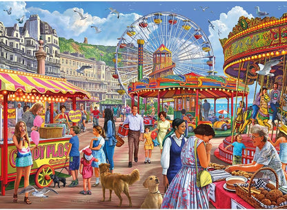 Gibsons Hastings Promenade 1000-teiliges Puzzle, Meeresnostalgie, nachhaltiges Puzzle für Erwachsene und Teenager, hochwertiges 100% recyceltes Brett, tolles Geschenk, Gibsons Games
