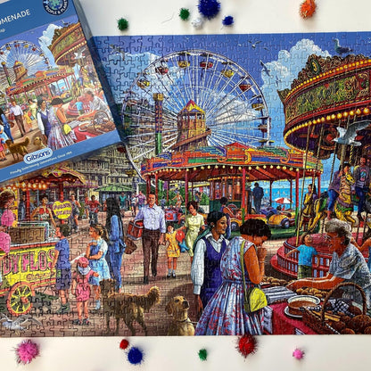 Gibsons Hastings Promenade 1000-teiliges Puzzle, Meeresnostalgie, nachhaltiges Puzzle für Erwachsene und Teenager, hochwertiges 100% recyceltes Brett, tolles Geschenk, Gibsons Games