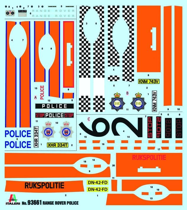 IT93661 1/24 Range Rover Police Type Plastique Modèle