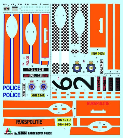 IT93661 1/24 Range Rover Police Type Plastique Modèle