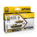 Mig Jimenez AMMO by ATOM Yom Kippur War Colors Set of Acrylic Paints - 6 Colors of High Durability | Quick-Drying, Non-Toxic and Self-Leveling | Model ATOM-20721