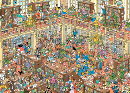 Jan Van Haasteren De Bibliotheek – 500XL Stukjes Puzzel voor Volwassenen – Grote 500-delige Legpuzzel – 100% Gerecycled Karton – 500 Stukjes Jigsaw – Grappige Breinbreker voor Verjaardag & Kerst
