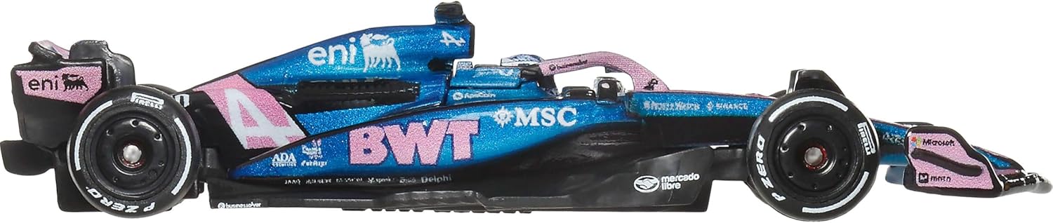 Hot Wheels 1:64 Scale Premium Die-Cast BWT Alpine – Pierre Gasly #10 Formula 1 Collectible Toy Race Car with Real Riders Tires & Metal/Metal Body & Chassis, JKD82