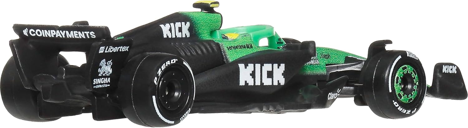 Hot Wheels 1:64 Scale Premium Die-Cast Formula 1 Collectible Toy Race Car with Real Riders Tires & Metal/Metal Body & Chassis (Styles May Vary