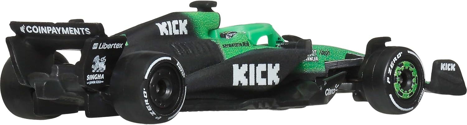 Hot Wheels 1:64 Scale Premium Die-Cast Formula 1 Collectible Toy Race Car with Real Riders Tires & Metal/Metal Body & Chassis (Styles May Vary