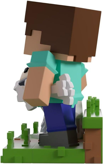 Minecraft - Statuetta in vinile Taming a Wolf, 10 cm