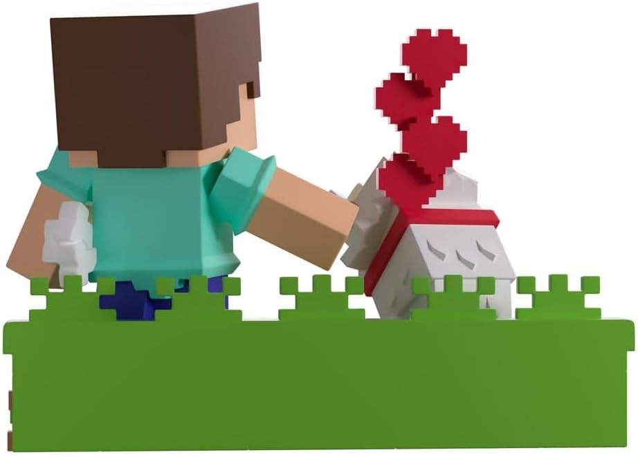 Minecraft - Statuetta in vinile Taming a Wolf, 10 cm