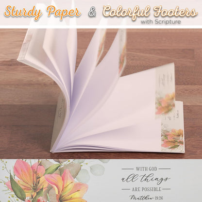 Notepad Floral All Things are Possible Matt. 19:26