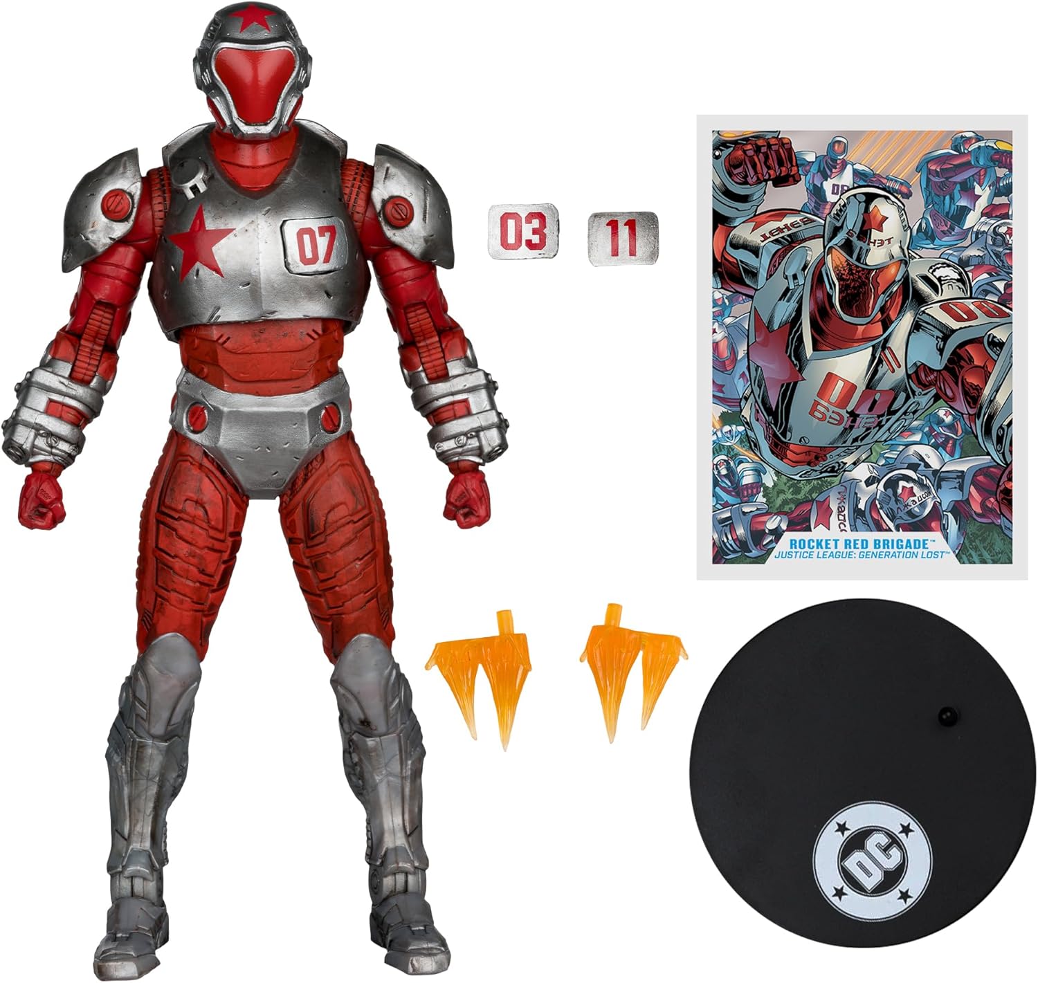 McFarlane DC Multiverse Rocket Red Brigade (Justice League: Generation Lost) 7in Action Figure Toys