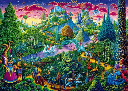 Schmidt Spiele 58612 Fantastic Fairy Tale World Michael Fishel 1000 Piece Jigsaw Puzzle Made of Grass Cardboard
