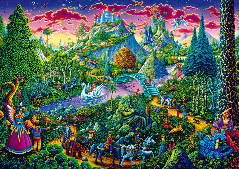 Schmidt Spiele 58612 Fantastic Fairy Tale World Michael Fishel 1000 Piece Jigsaw Puzzle Made of Grass Cardboard