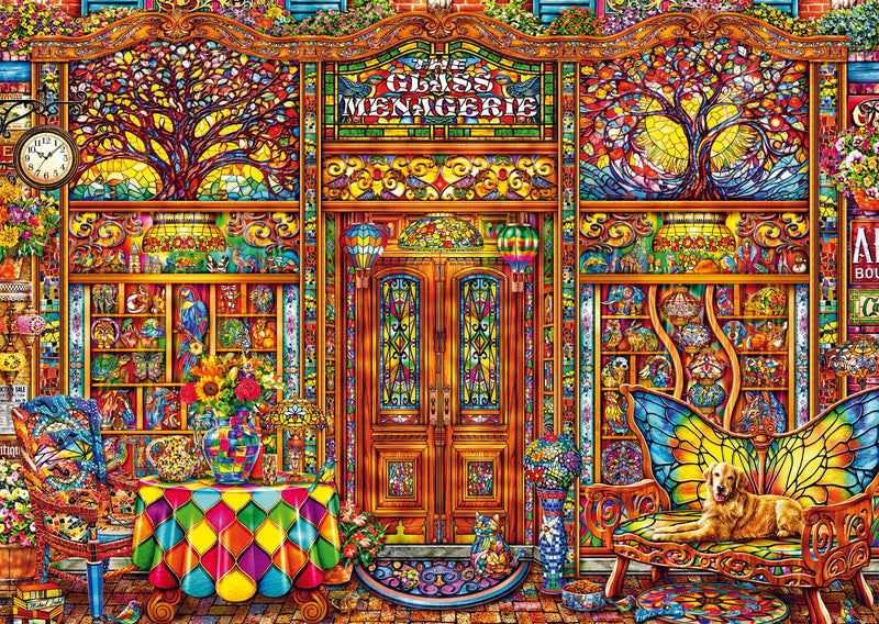 Schmidt Spiele 58614 Glass Menagerie Michael Fishel Jigsaw Puzzle 1000 Pieces Made of Grass Cardboard