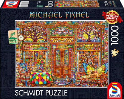 Schmidt Spiele 58614 Glass Menagerie Michael Fishel Jigsaw Puzzle 1000 Pieces Made of Grass Cardboard