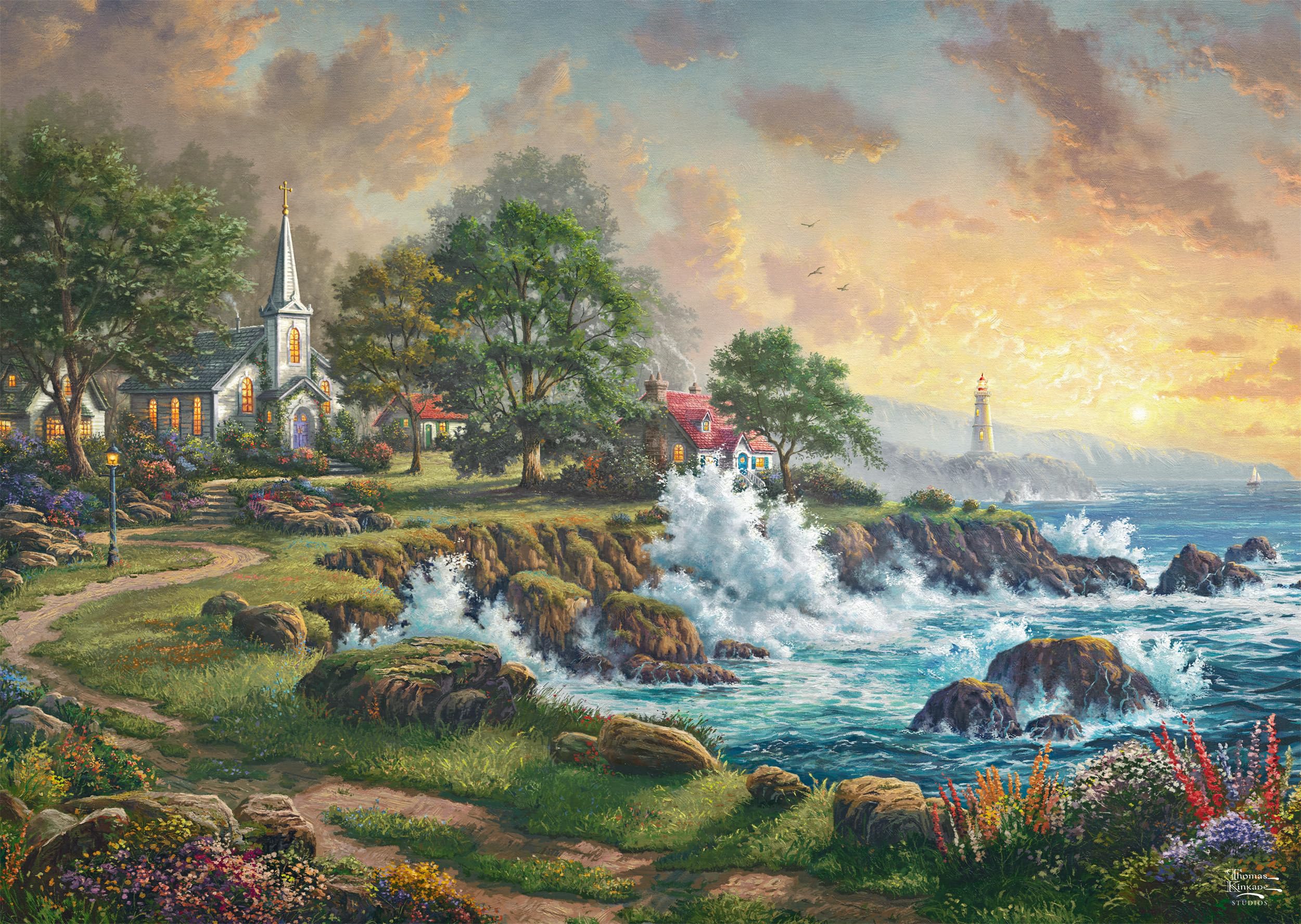 Schmidt | Thomas Kinkade: Seaside Haven (1,000 Pieces) | Jigsaw Puzzle | Ages 14+ | 1+ Players