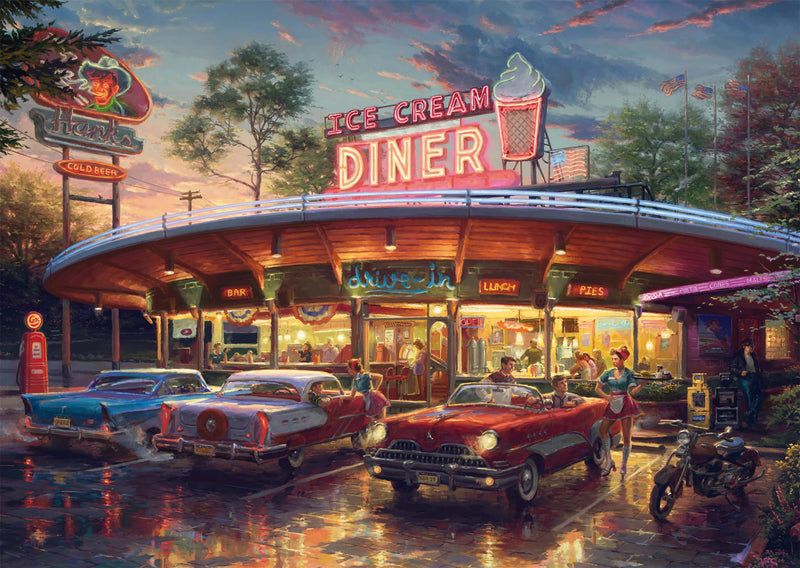 Schmidt Spiele American Diner 58637 Puzzle 1000 Pieces Cotton Blend Grass