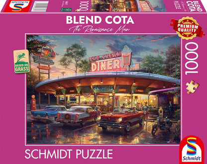 Schmidt Spiele American Diner 58637 Puzzle 1000 Pieces Cotton Blend Grass
