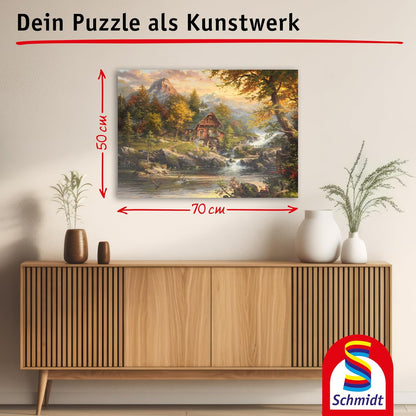 Schmidt Spiele 58639 Summer House, Blend Cota, 1000 Pieces Grass Cardboard Jigsaw Puzzle