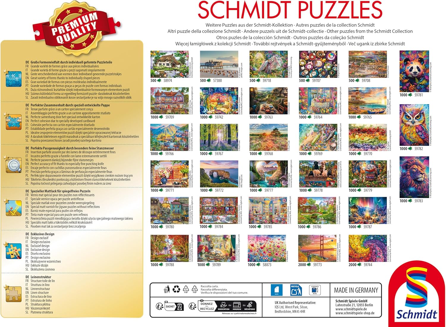 Schmidt Spiele 58890 Am Kai Jigsaw Puzzle 1000 Pieces