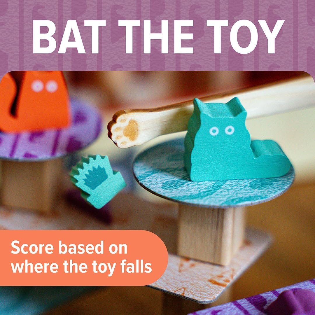 USAopoly | Cats Knocking Things Off Ledges | Balancing Party Game | Ages 10+ | 2-4 Players | 15+ Minutes Playing Time