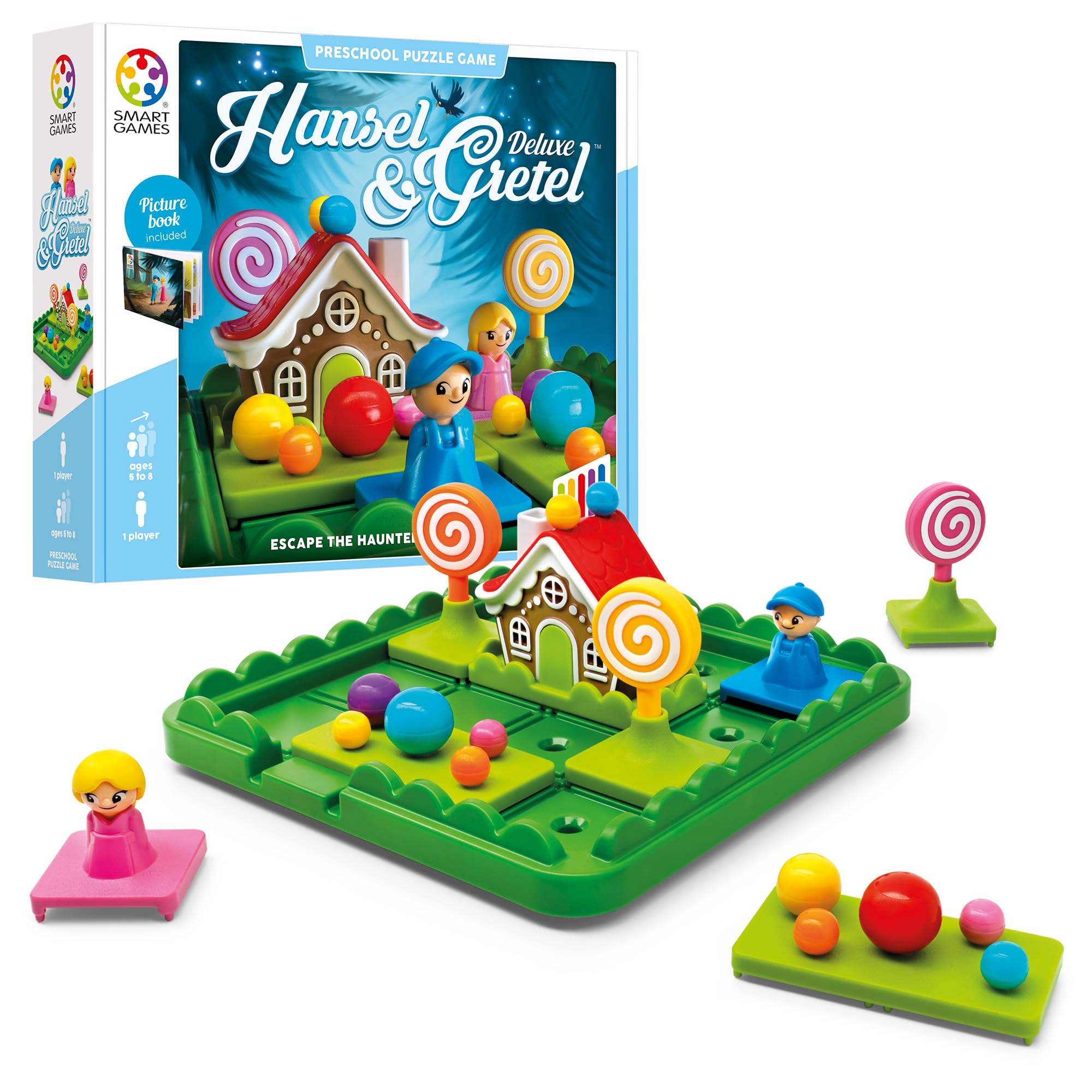 SmartGames - Hansel and Gretel, Preschool Puzzle Game with 60 Challenges, Ages 5 to 8