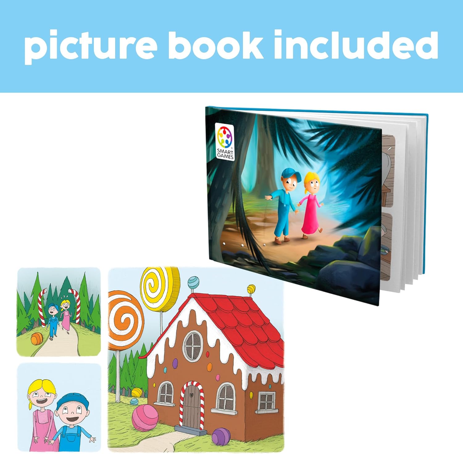 SmartGames - Hansel and Gretel, Preschool Puzzle Game with 60 Challenges, Ages 5 to 8