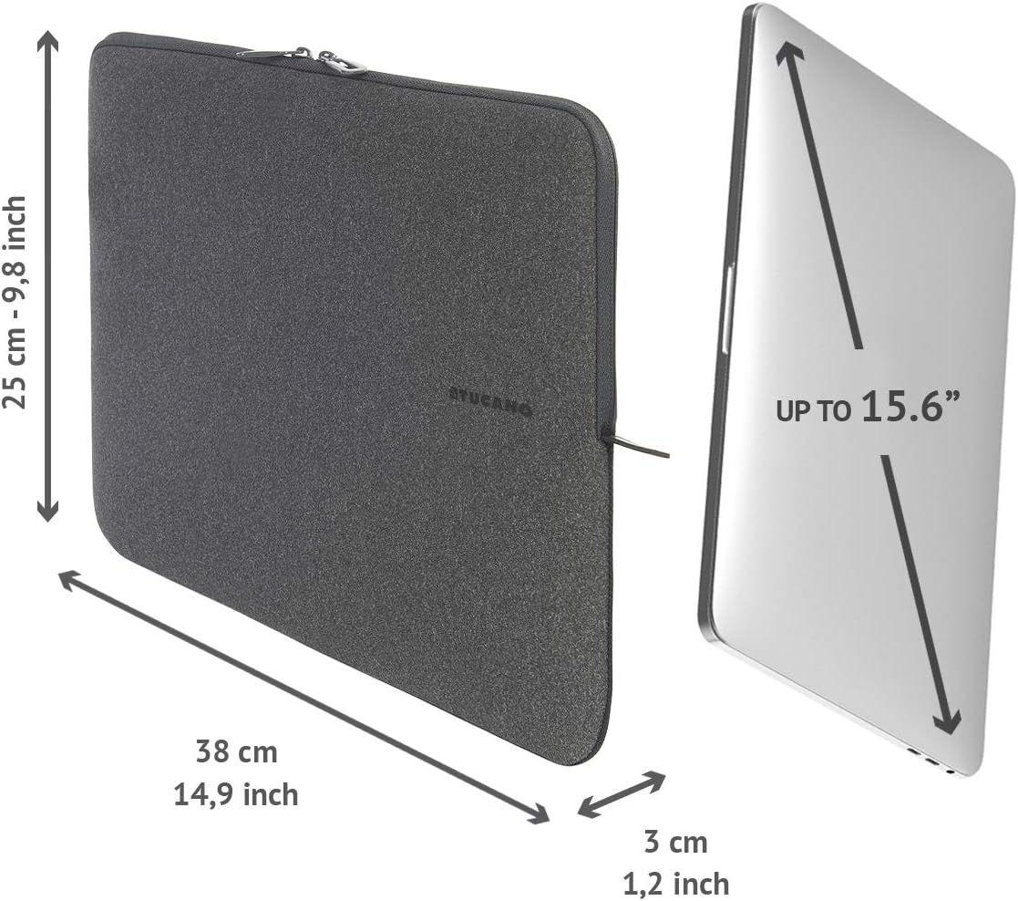 Tucano BFM1516 BK Second Skin 15-16 "Neoprene Laptop Sleeve (15 to 16 Inches Black