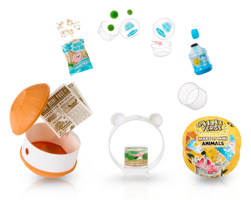 MGA's Miniverse Make It Mini Tiere Mini-Sammlerstücke, Geheimnisvolle Blindverpackung, Miniaturen, Kunstharz-Bastelspiel, Nachgebildete Tiere + Lebensräume, Nicht ESSBAR – Für Sammler ab 8 Jahre