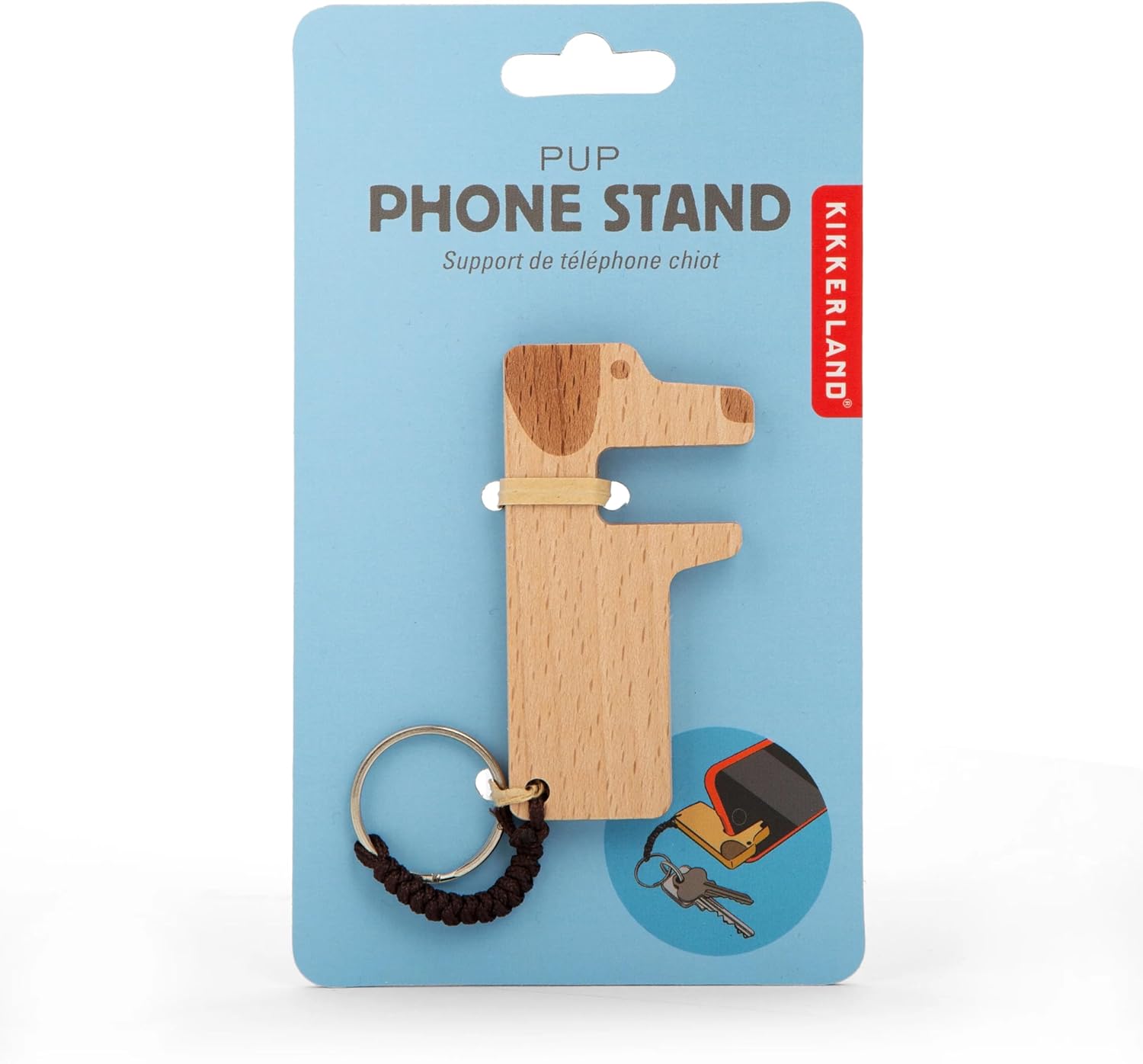 Kikkerland - Pup Phone Stand - 1.5 X 5.25 X 0.25 Inches