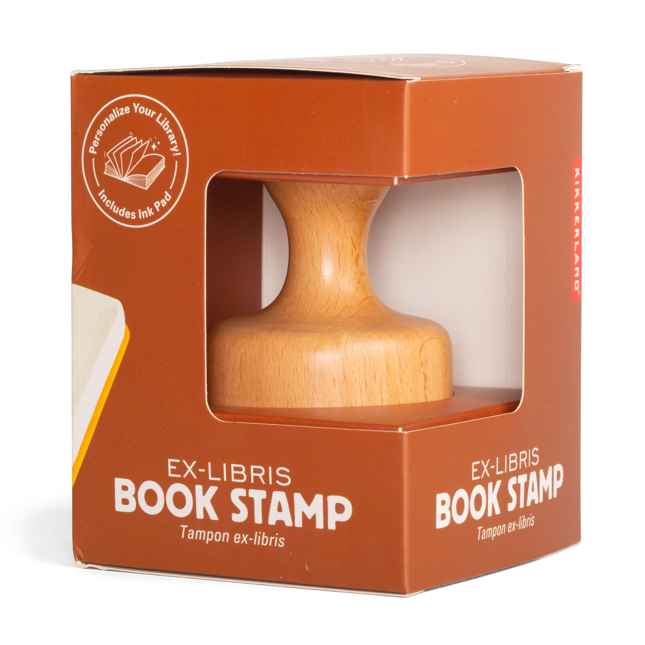 Kikkerland - Ex-Libris Book Stamp - Stamp Diameter: 2.25 Inches, Ink Pad Diameter: 3.25 Inches, Ink Pad Height: 0.75 Inc